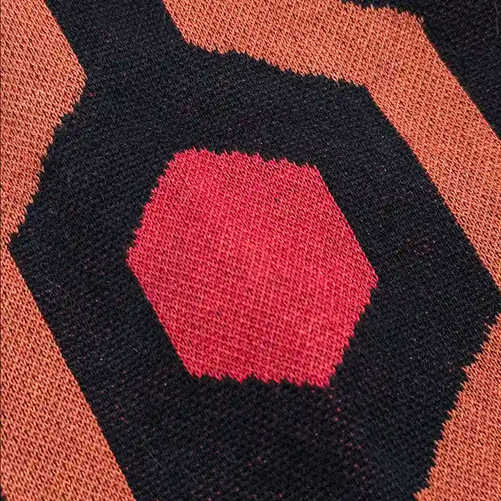 Overlook Hotel Carpet Pattern Knitted Blanket, 'The Shining' Homewares - Retro Horror Gift