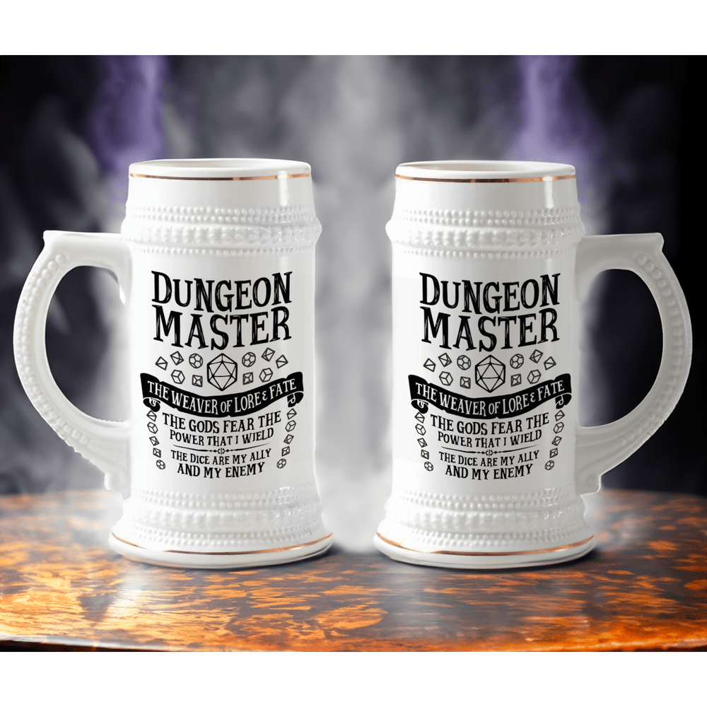 Dungeon Master Tankard | DnD Beer Stein | Enormous D&D Mug | 22oz Ceramic | TTRPG Gift Idea