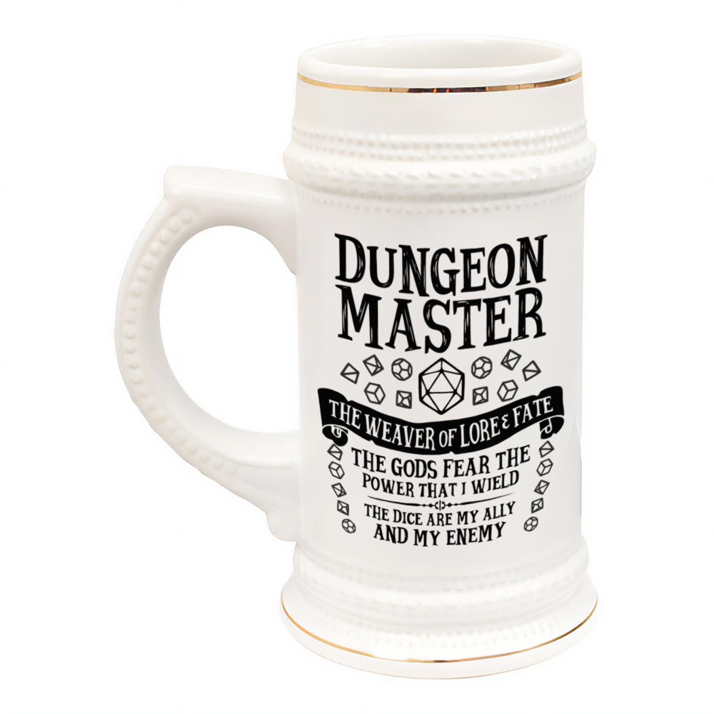 Dungeon Master Tankard | DnD Beer Stein | Enormous D&D Mug | 22oz Ceramic | TTRPG Gift Idea