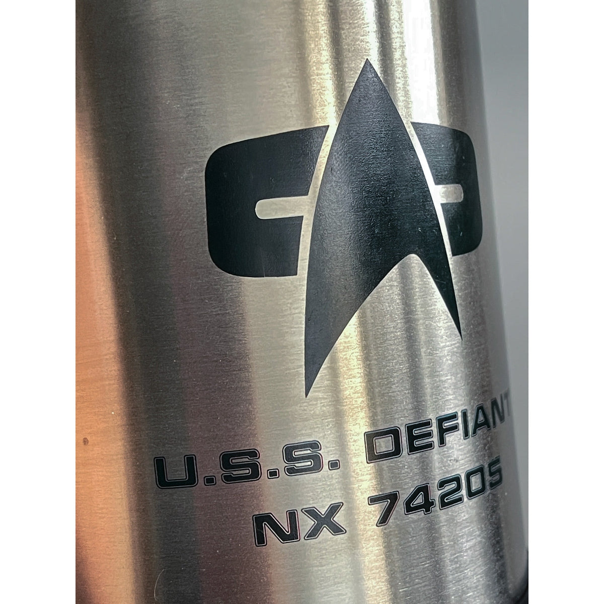 NEW! Improved USS Defiant Travel Mug | Deep Space Thermos | Star Trek Inspired