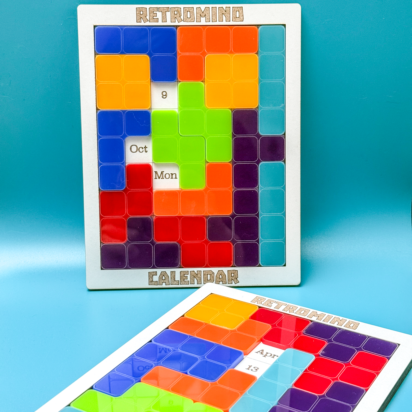 KronoBlox Puzzle | Perpetual Tetromino Calendar for Gamers | Desk Toy & Daily Brain Teaser