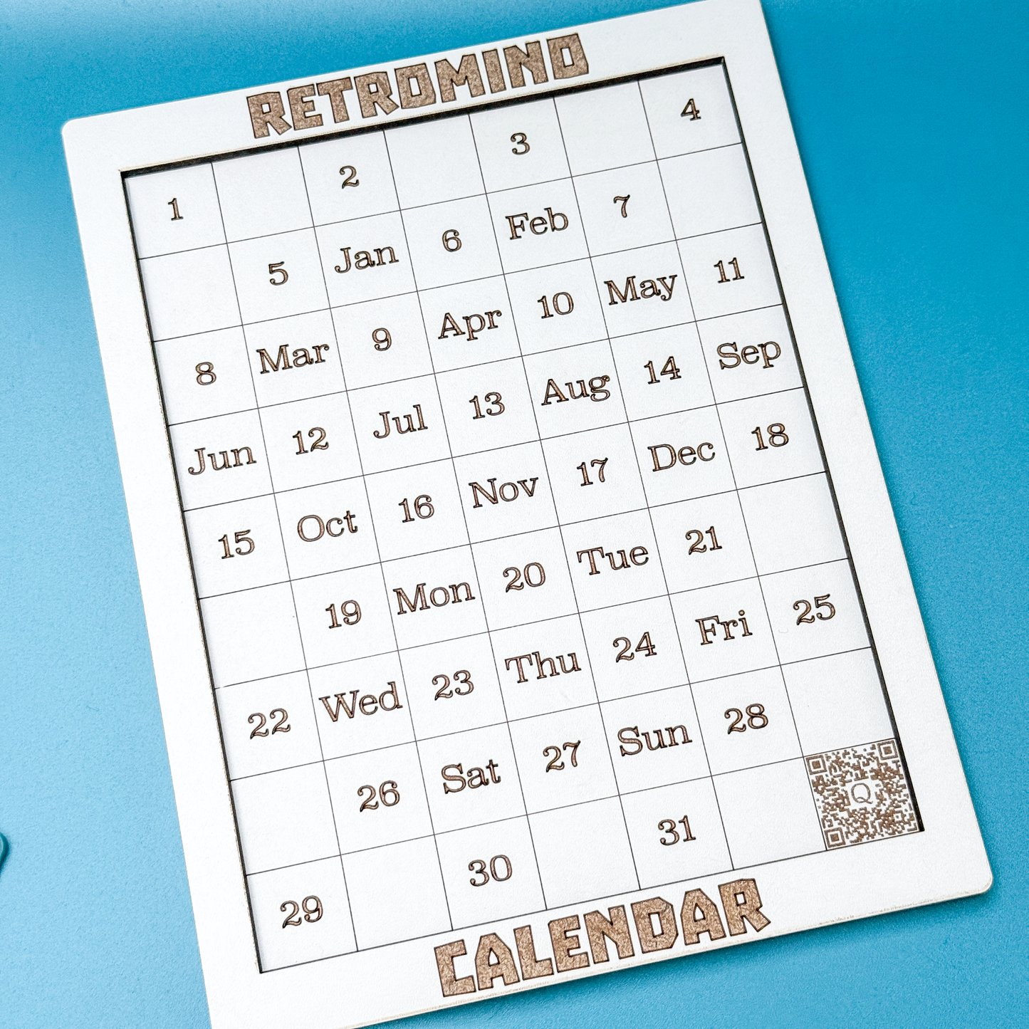 KronoBlox Puzzle | Perpetual Tetromino Calendar for Gamers | Desk Toy & Daily Brain Teaser