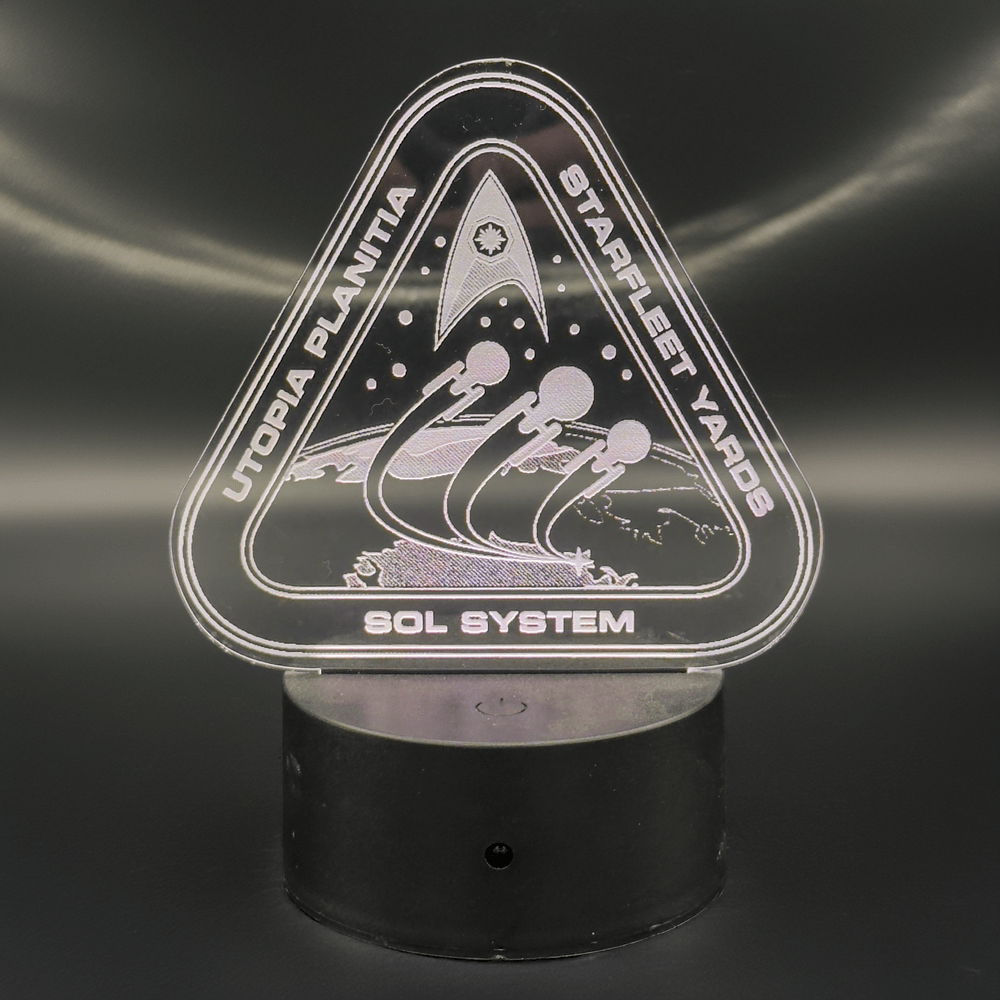 Utopia Planitia Shipyard LED engraved acrylic lamp