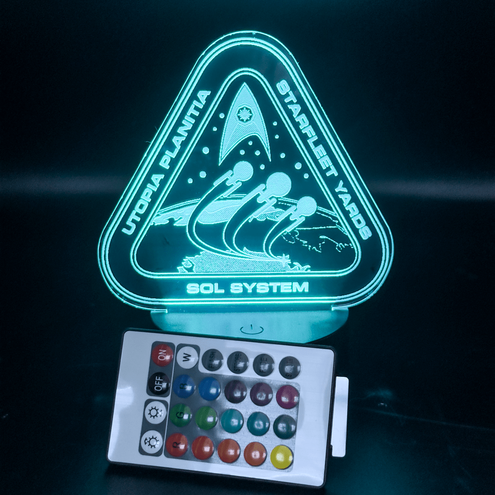 Utopia Planitia Shipyard LED engraved acrylic lamp