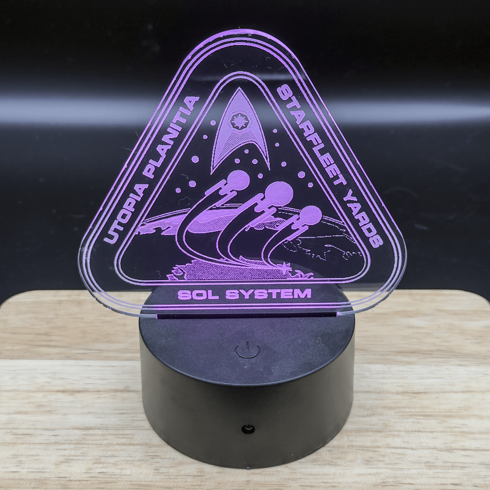 Utopia Planitia Shipyard LED engraved acrylic lamp