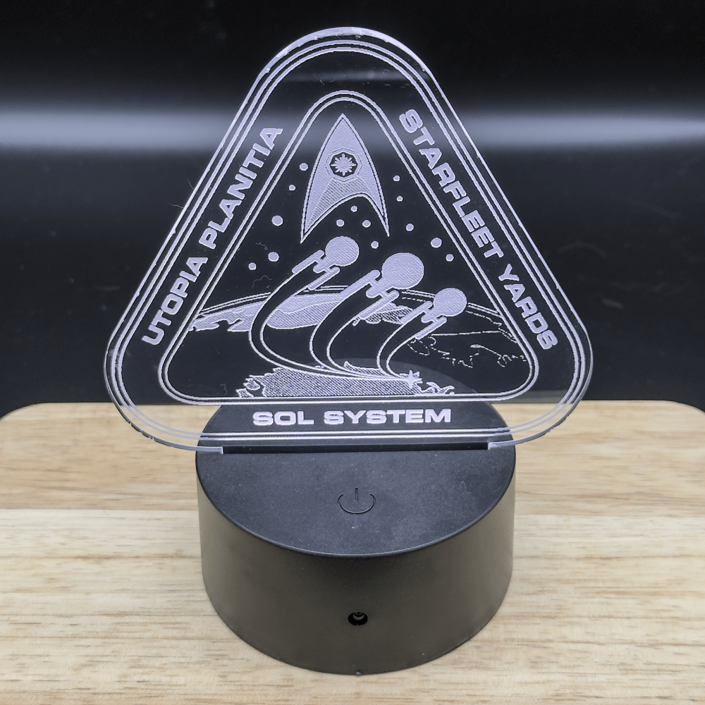 Utopia Planitia Shipyard LED engraved acrylic lamp