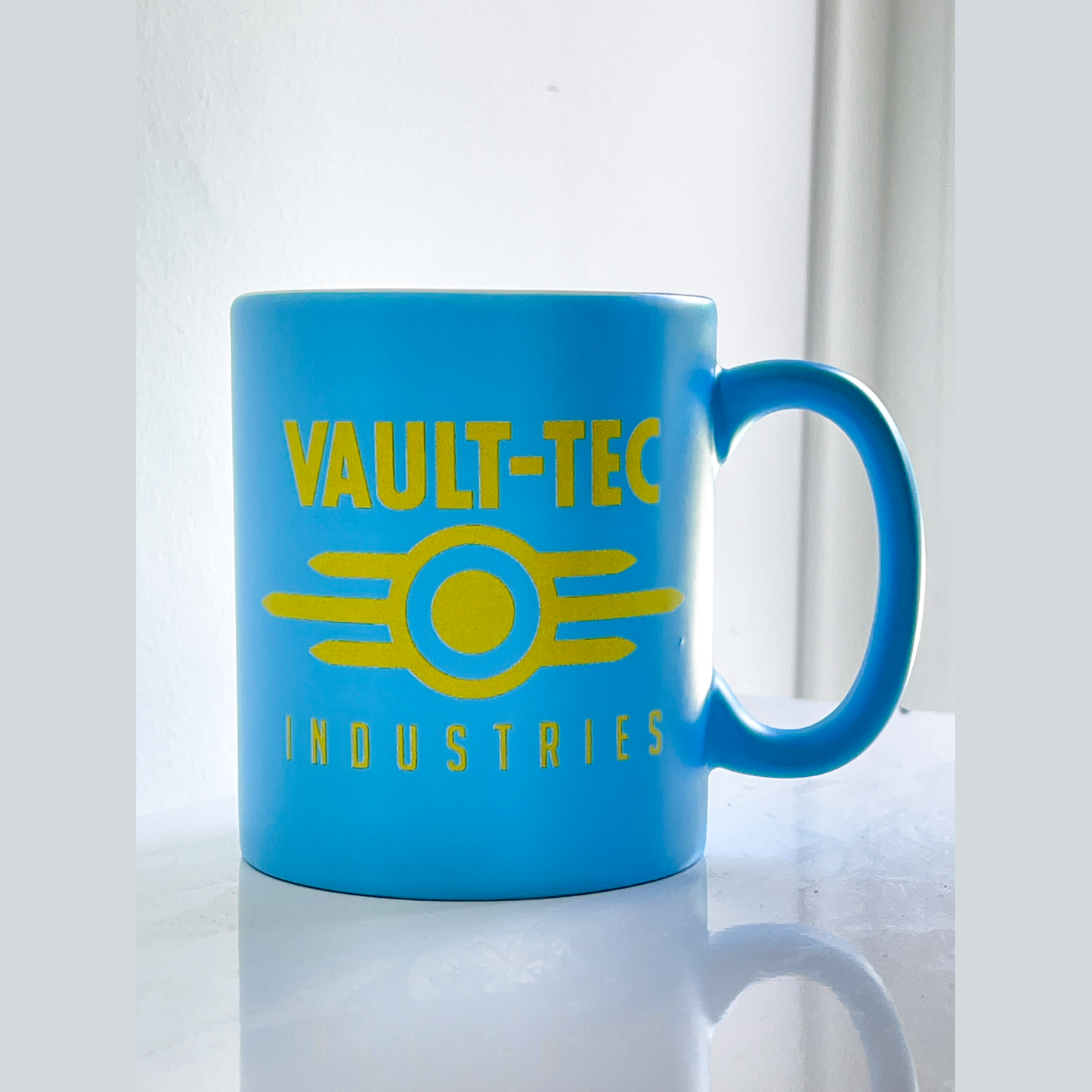 Fallout Mug | Vault-Tec Industries Logo | Yellow or Blue Matte