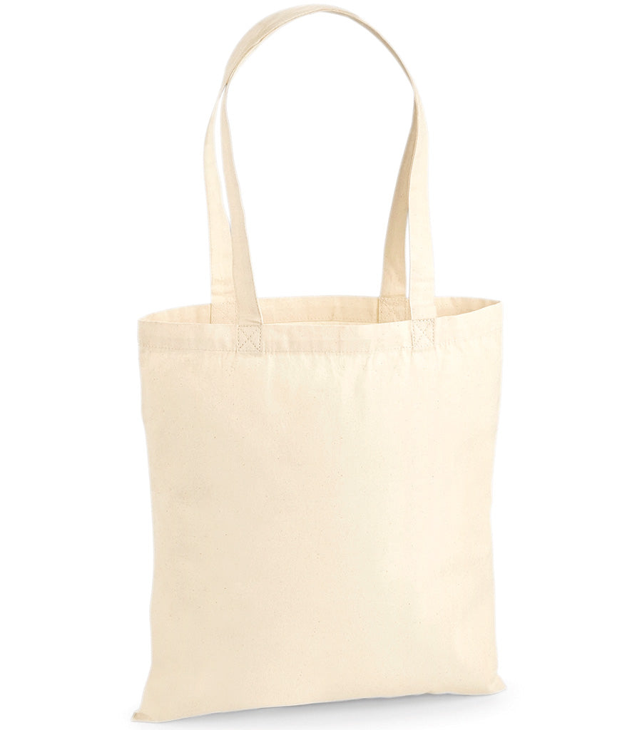 Beige tote bag on a white background