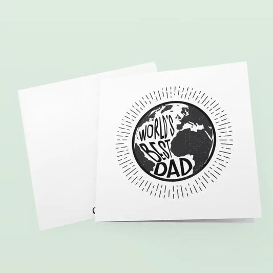 World's Best Dad Greetings Card for Father's Day, Birthday