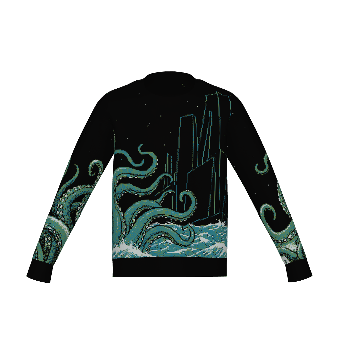 Cthulhu Rises Knitted Jumper - D&D / Lovecraft Cosmic Horror Knitwear
