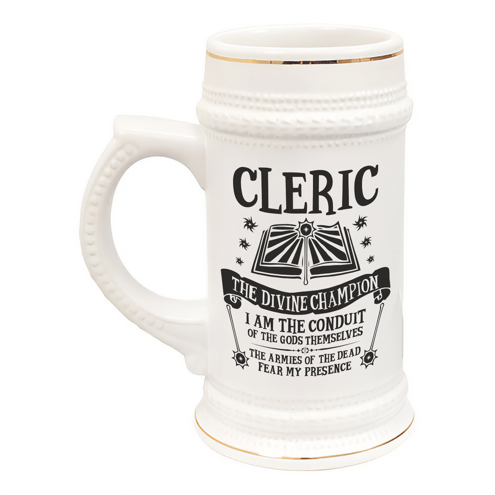 D&D Character Class Tankard | DnD Beer Stein | Enormous Mug | 22oz Ceramic | TTRPG Gift Idea