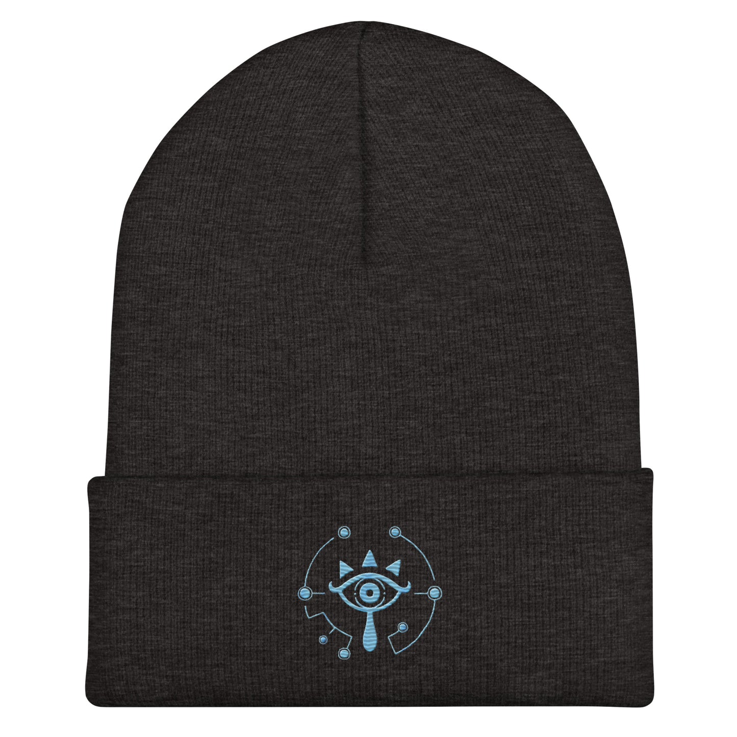 Zelda Sheikah Embroidered Beanie | Glow in the Dark Cosy Knitted Hat | Tears of the Kingdom Video Game Design