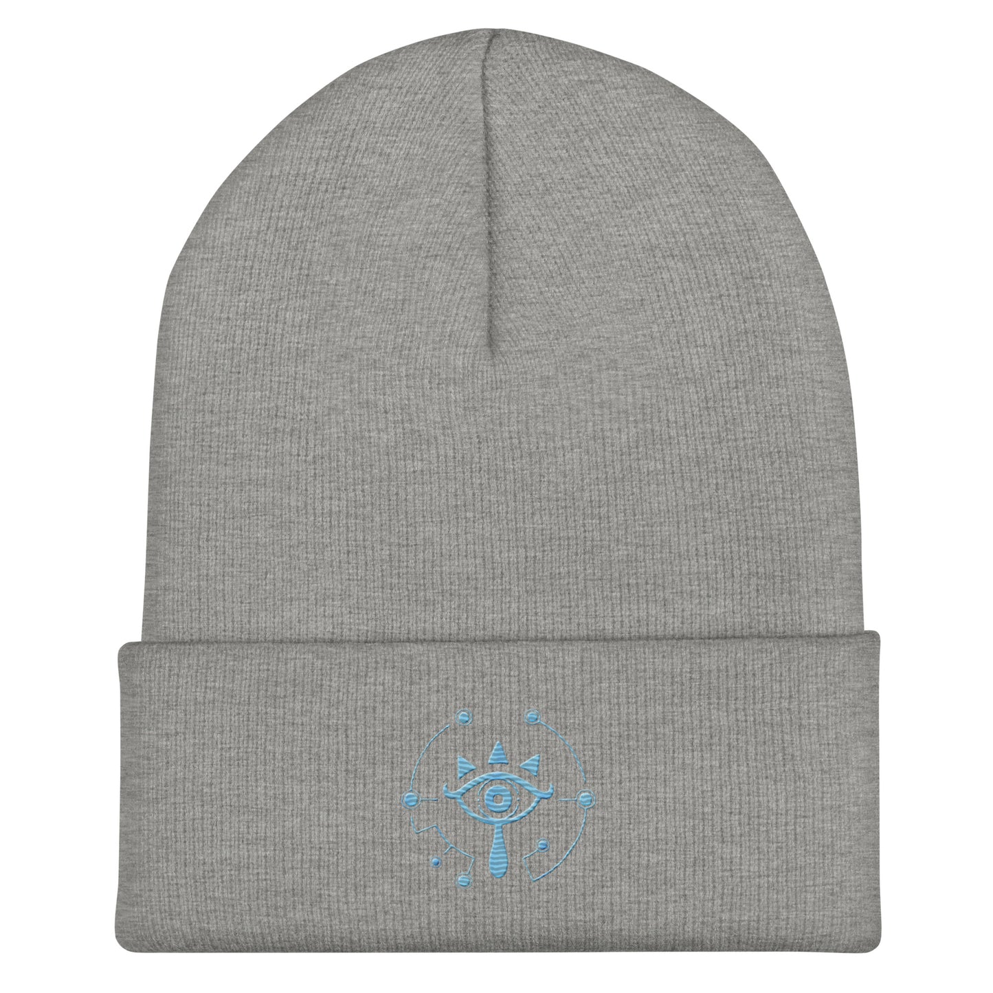 Zelda Sheikah Embroidered Beanie | Glow in the Dark Cosy Knitted Hat | Tears of the Kingdom Video Game Design