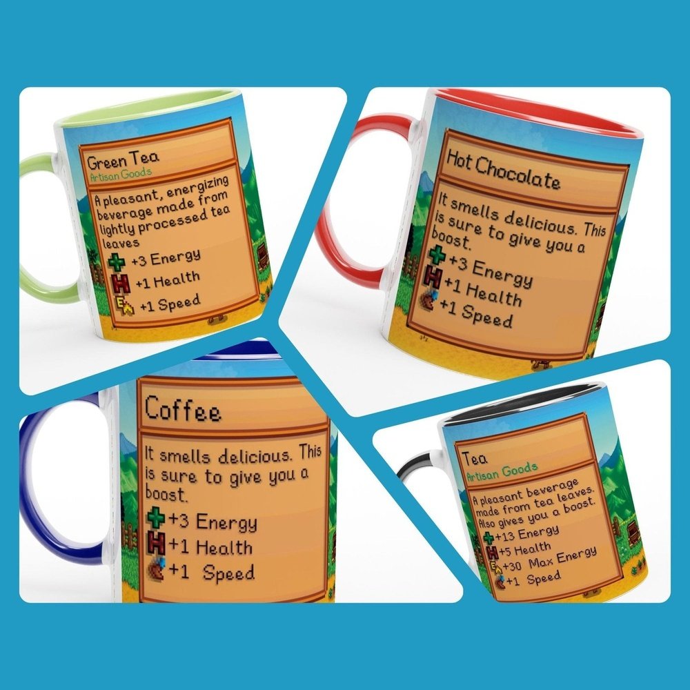 Stardew Valley Mug | Item Card | Farm Scene | Video Gaming Gift | 11oz Ceramic