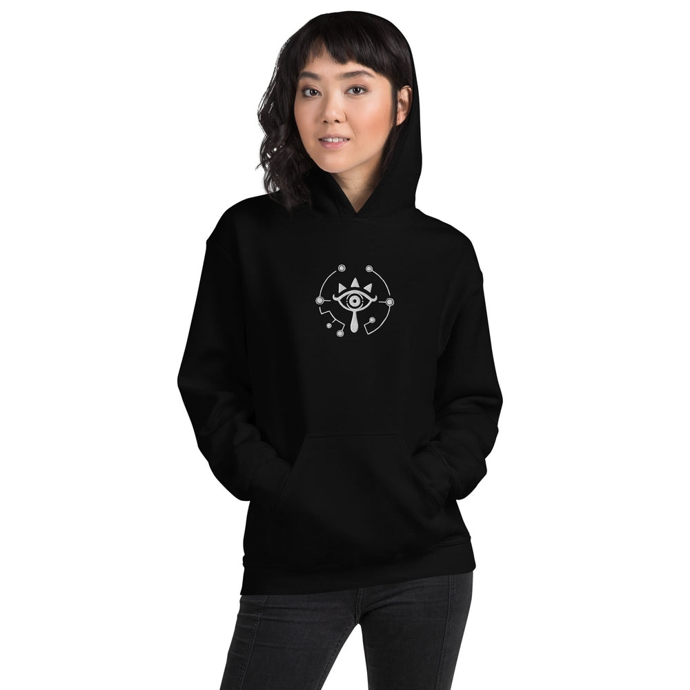 Zelda Sheikah Eye Embroidery Hoodie | Glow in the Dark | LoZ | TOTK | BOTW