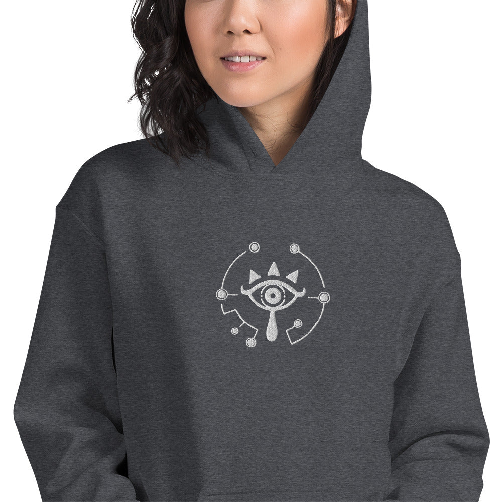 Zelda Sheikah Eye Embroidery Hoodie | Glow in the Dark | LoZ | TOTK | BOTW