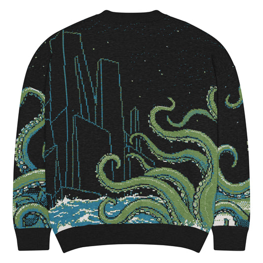 Cthulhu Rises Knitted Jumper - D&D / Lovecraft Cosmic Horror Knitwear