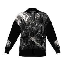 Baldur's Gate Cityscape Bomber Jacket - BG3 Inspired Knitwear