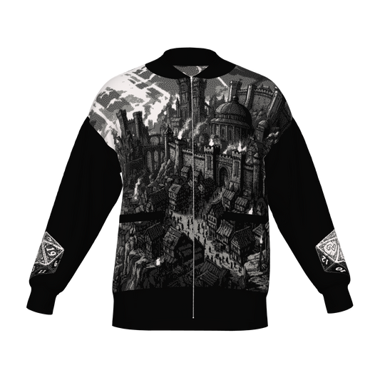 Baldur's Gate Cityscape Bomber Jacket - BG3 Inspired Knitwear