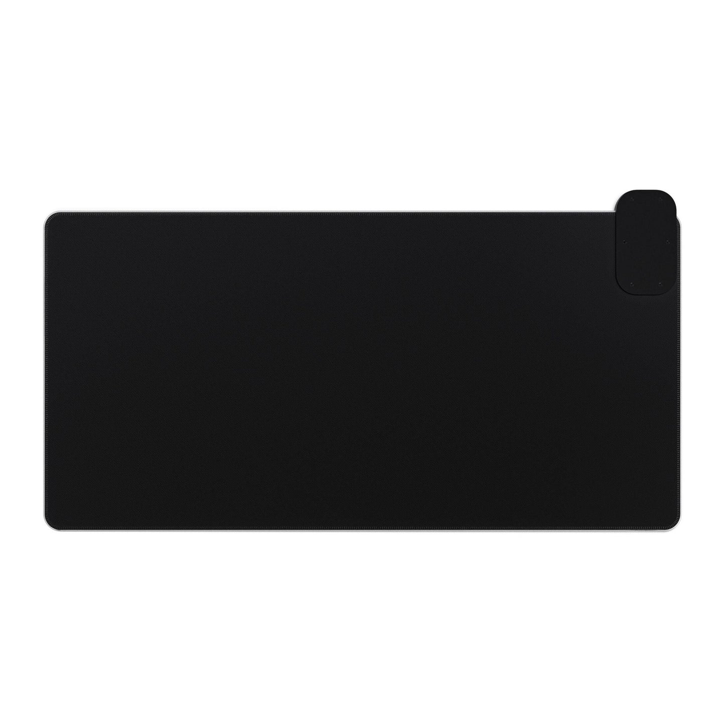 A plain black Stardew Valley Tuxedo Cats LED Cosy Gaming Desk Mat.