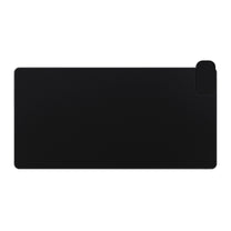 A plain black Stardew Valley Tuxedo Cats LED Cosy Gaming Desk Mat.