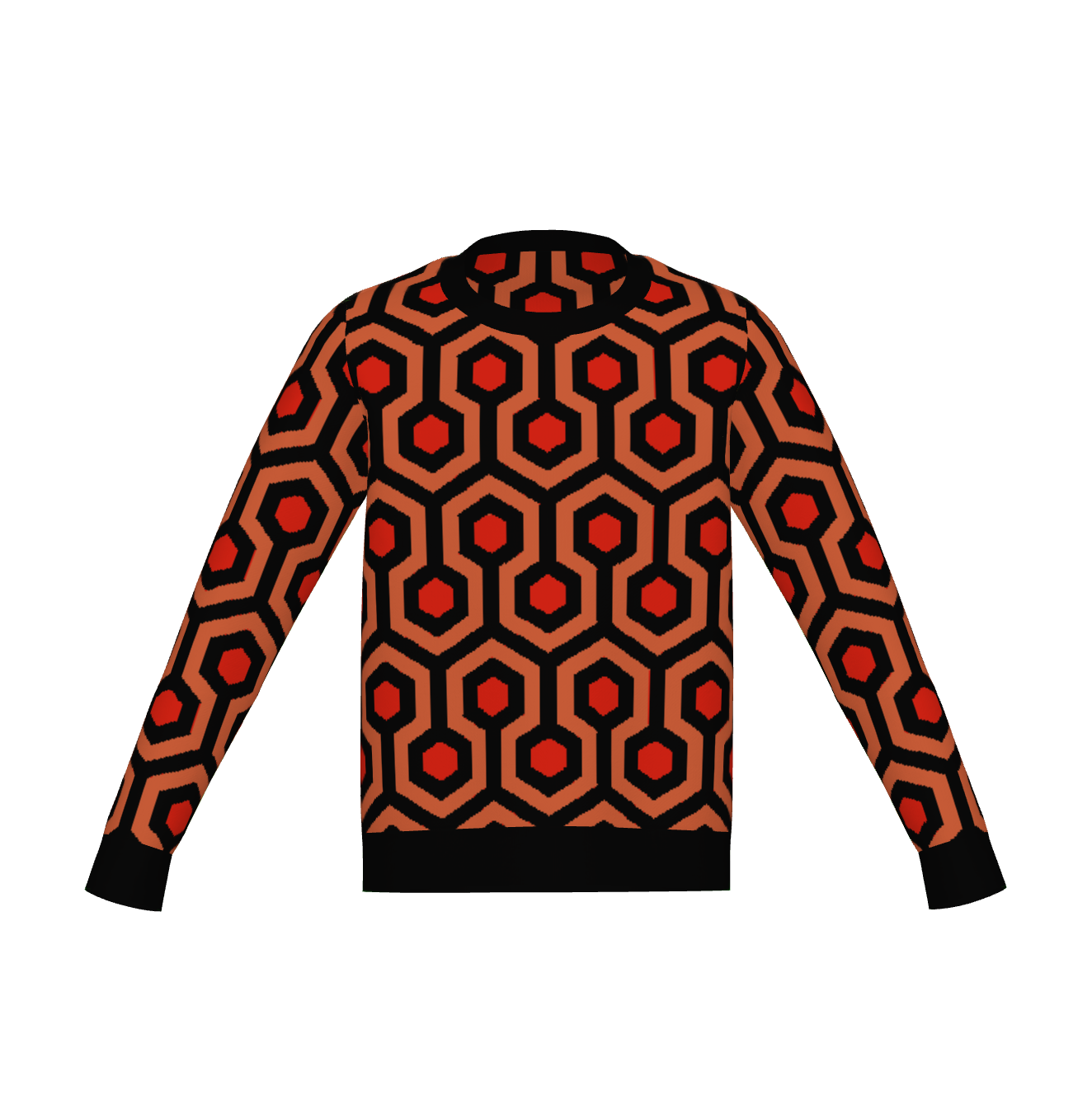 Overlook Hotel Carpet Pattern Sweater, The Shining Pullover, Retro Horror Knitwear