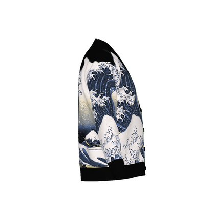 Sweatshirt with a wave design on a transparent background