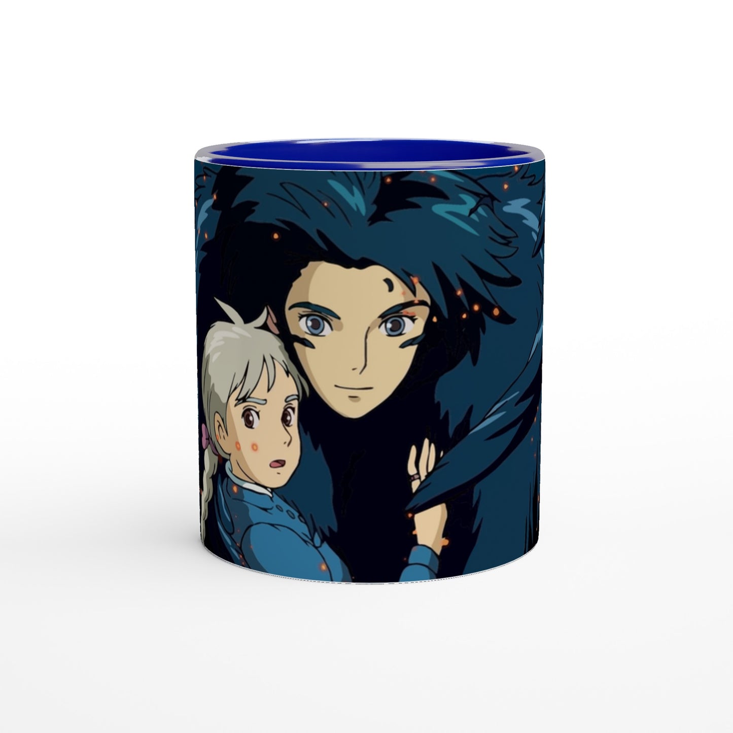 This mug features a Studio Ghibli-inspired design depicting Howl and Sophie from Howl's Moving Castle.