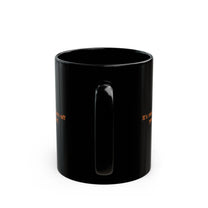A black mug featuring the orange text It's now safe to turn off your computer in a Windows 95/98 style.