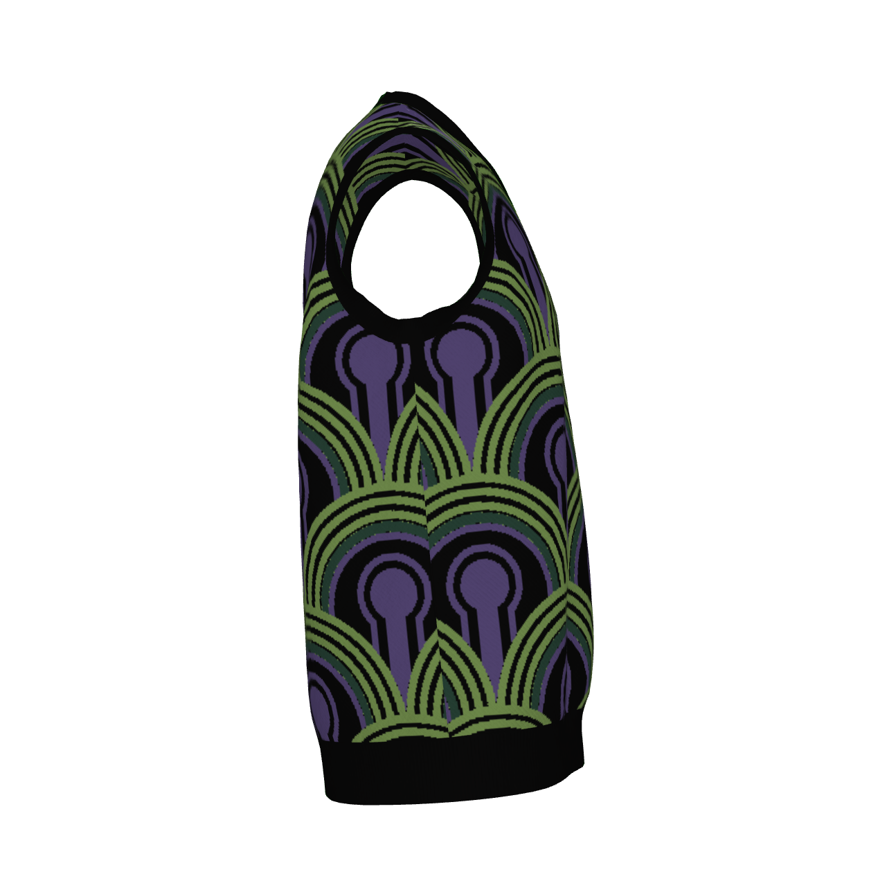 Room 237 Wallpaper Pattern Knitted Sweater Vest - Horror Film Inspired V-Neck Knit