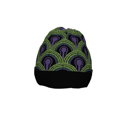 Room 237 Wallpaper Pattern Beanie Hat - The Shining Inspired Knitted Winter Hat