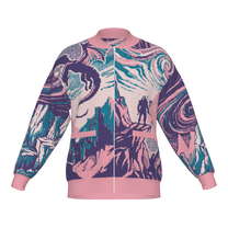 Witcher Inspired Knitted Bomber Jacket - Pixel Art Fantasy Knitwear
