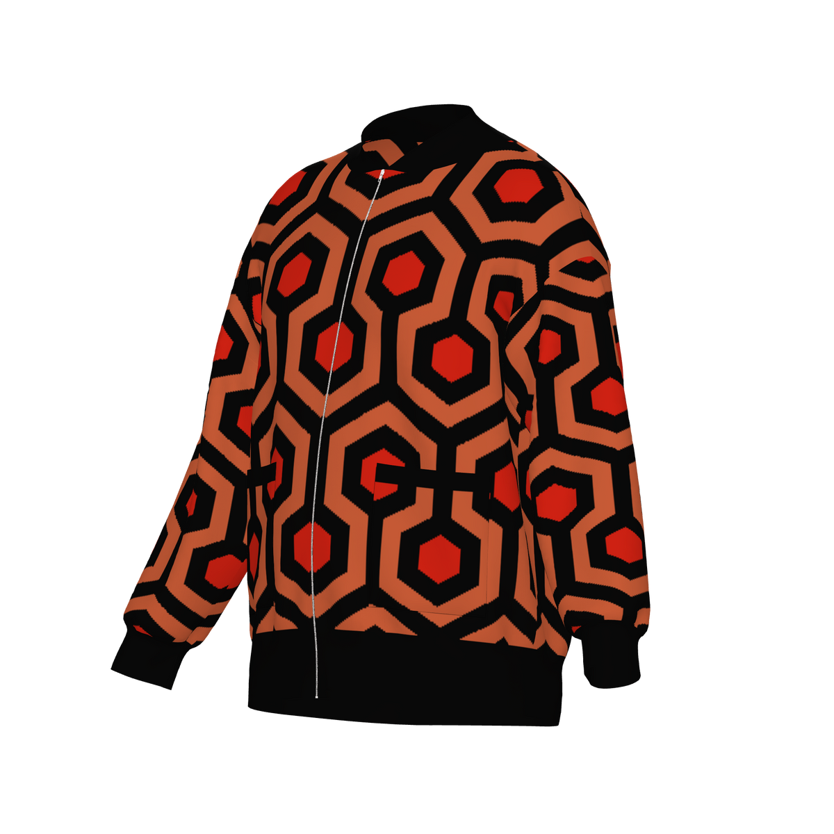 Overlook Hotel Carpet Knitted Bomber Jacket - The Shining Inspired Knitwear