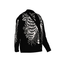 Overgrown Ribcage Cardigan - Gothic Botanical Skeleton Knitwear