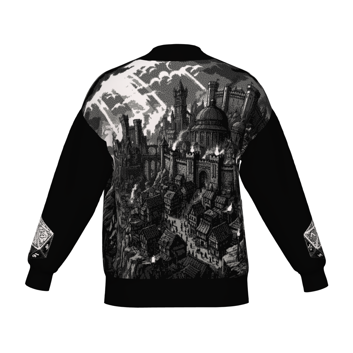 Baldur's Gate Cityscape Bomber Jacket - BG3 Inspired Knitwear