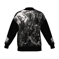 Baldur's Gate Cityscape Bomber Jacket - BG3 Inspired Knitwear