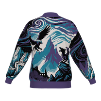 Witcher Inspired Knitted Bomber Jacket - Pixel Art Fantasy Knitwear