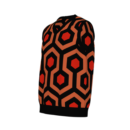 Overlook Hotel Carpet Pattern Knitted Sweater Vest – Horror Inspired V-Neck Knit