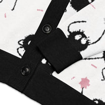 Soot Sprites Knitted Cardigan, Susuwatari & Konpeito Pattern, Studio Ghibli Knitwear