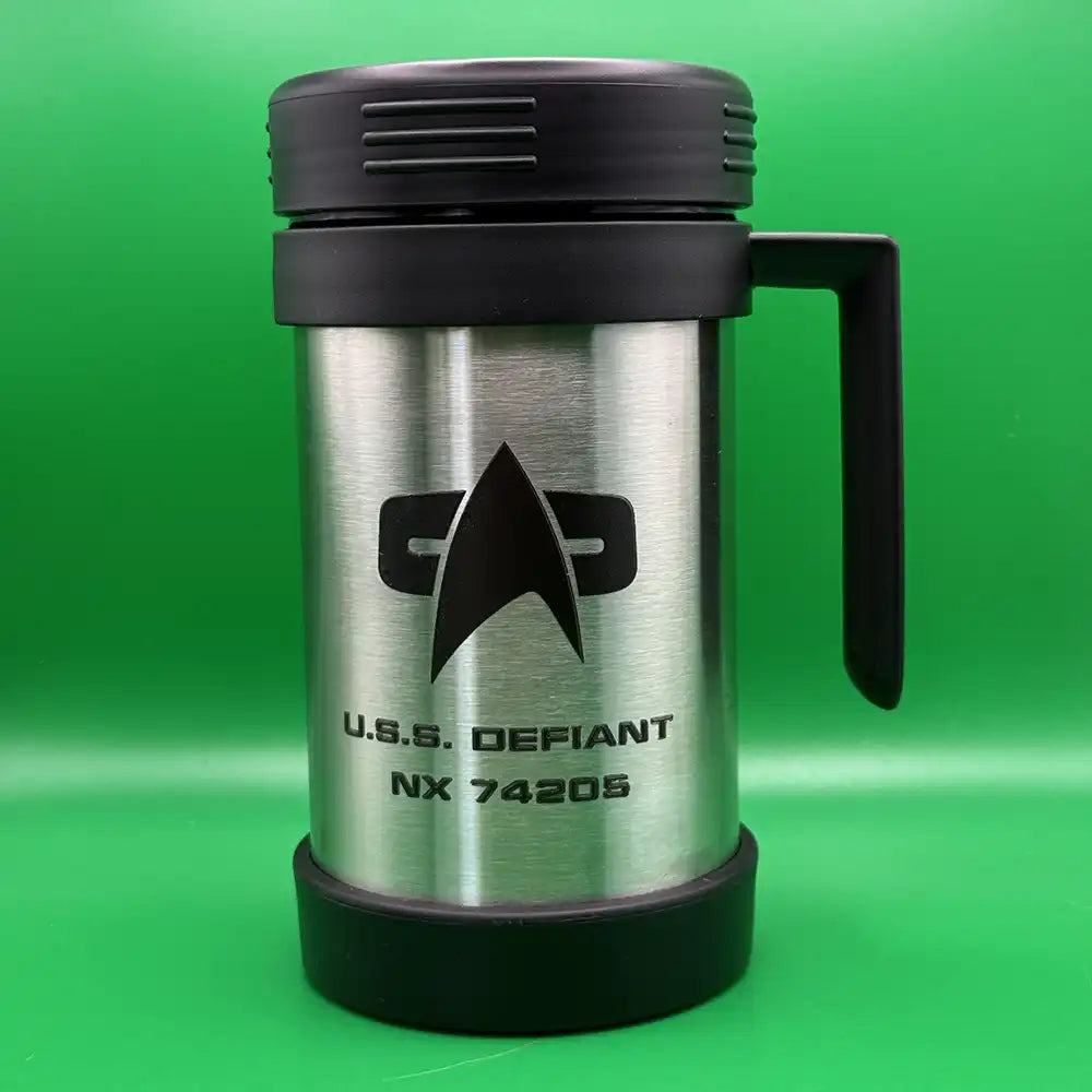 USS Defiant Travel Mug - Screen-Accurate Star Trek DS9 Thermos