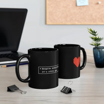 Undertale Black SOUL Heart Mug - 'Despite Everything It's Still You'