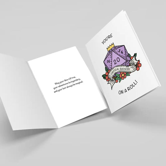 D&D Greeting Card - You're On A Roll - Personalised