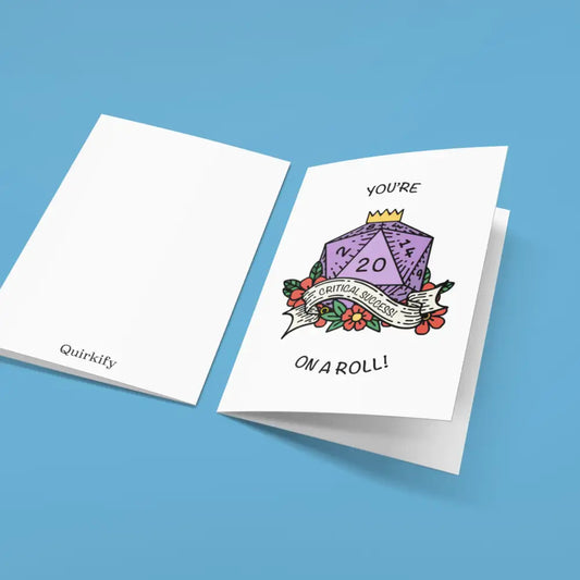 D&D Greeting Card - You're On A Roll - Personalised