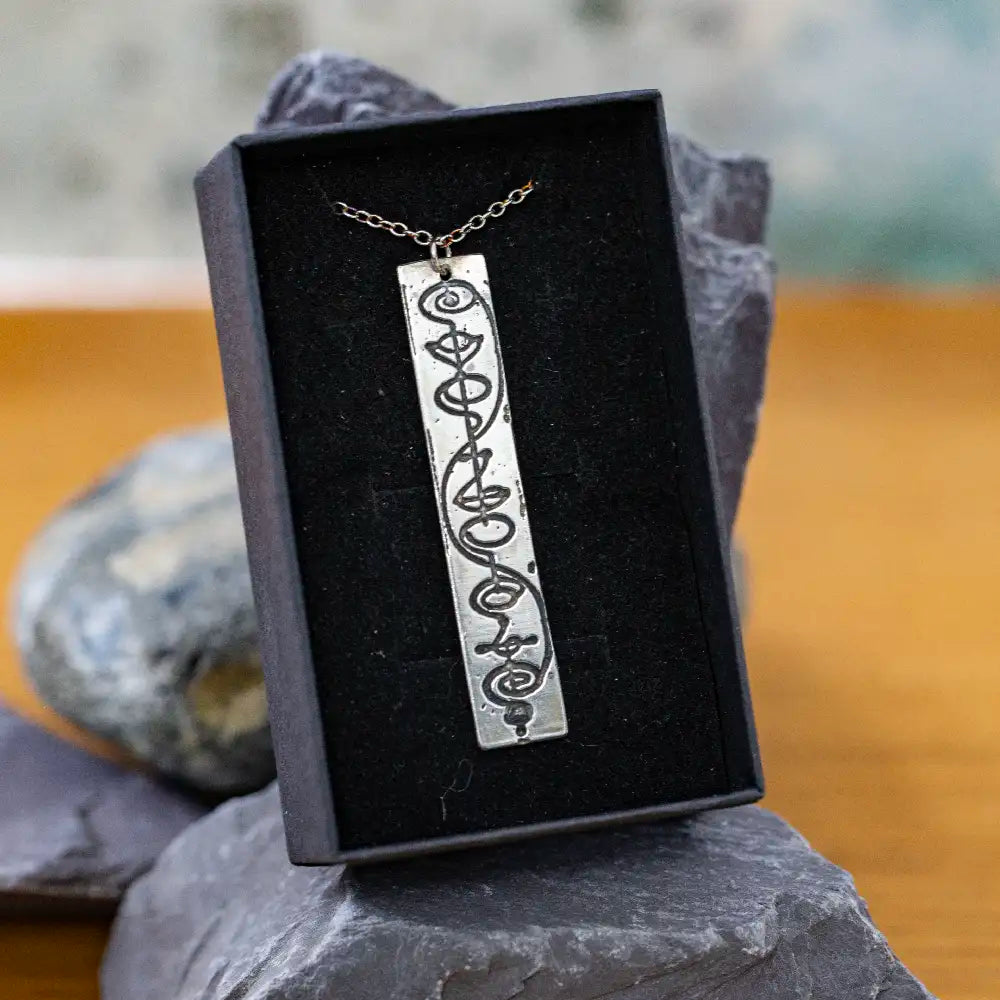 Star Trek Vulcan IDIC Calligraphy - Sterling Silver Pendant Necklace