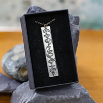 Star Trek Vulcan IDIC Calligraphy - Sterling Silver Pendant Necklace
