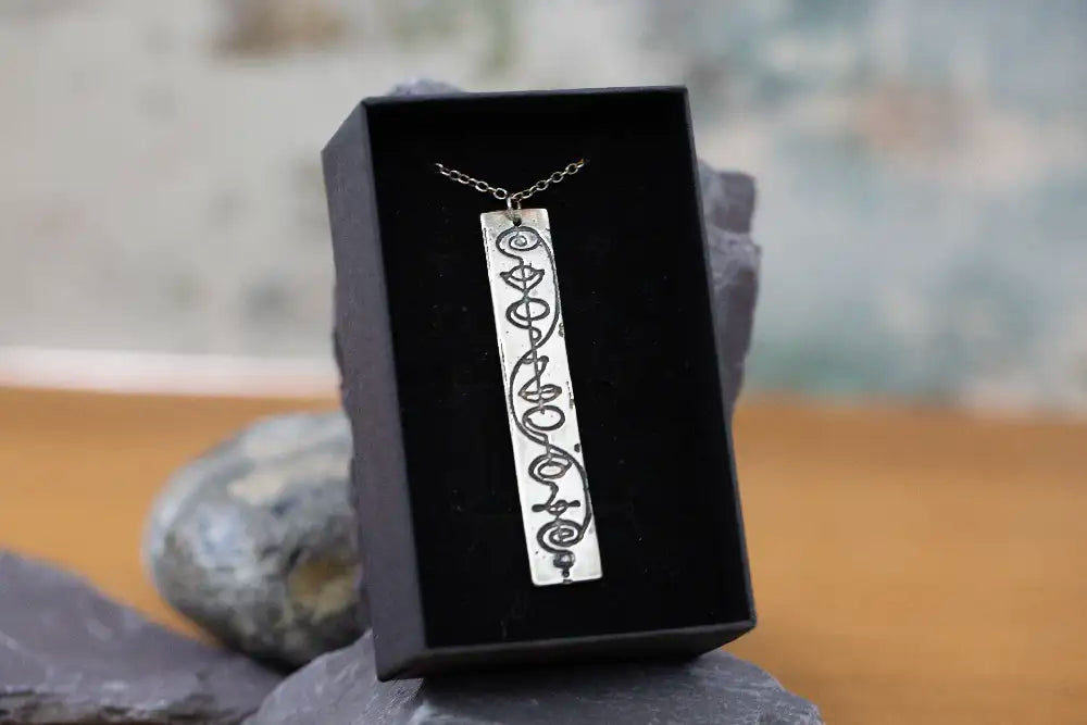 Star Trek Vulcan IDIC Calligraphy - Sterling Silver Pendant Necklace