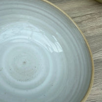 Handmade Stoneware Spoon Rest or Trinket Dish, Rustic Style with Lip