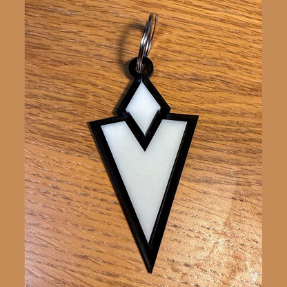 Quest Marker 3D Acrylic Keyring, Skyrim Inspired Icon - Gamer Gift