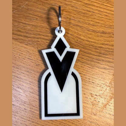 Quest Marker 3D Acrylic Keyring, Skyrim Inspired Icon - Gamer Gift