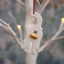 Cheeky Cat Bum Porcelain Ornament - Handmade Ceramic Funny Cat Decoration
